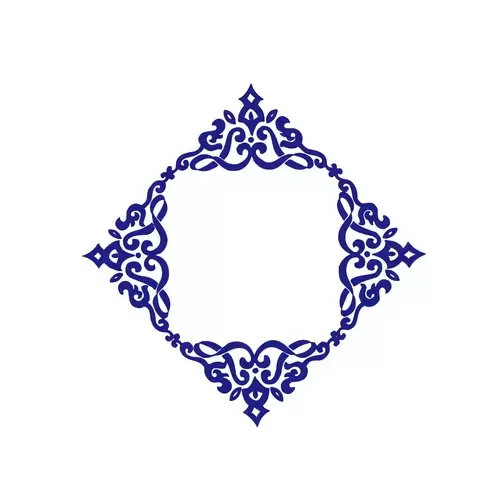 青花瓷圖案插圖素材