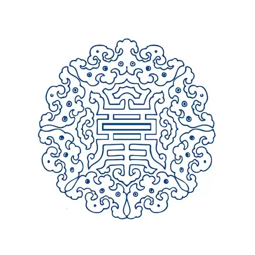 青花瓷圖案插圖