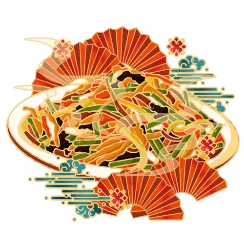 中華美食-炒三絲插圖