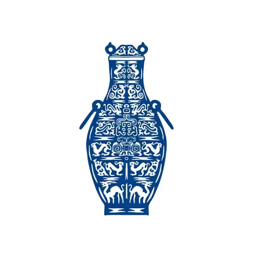 青花瓷圖案插圖