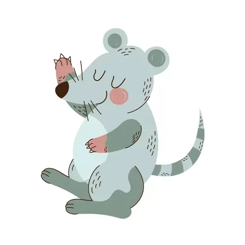 卡通動物-小老鼠插圖