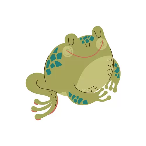 卡通動物-青蛙插圖