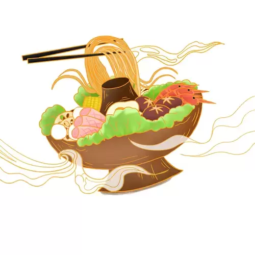 中華美食-火鍋-銅鍋插圖