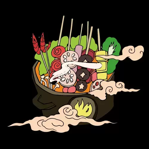 中華美食-串串插圖