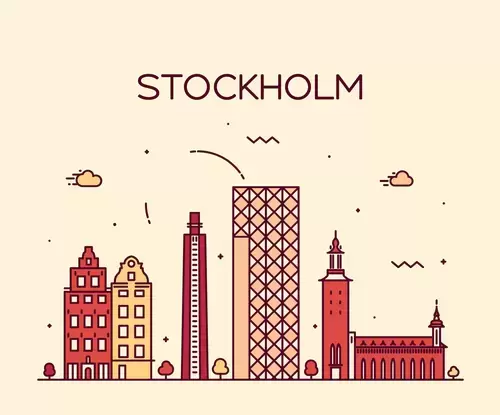 全球城市印象-斯德哥爾摩插圖素材