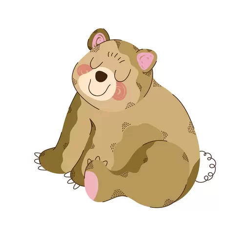 卡通動物-熊插圖