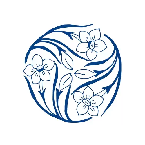 青花瓷圖案插圖素材