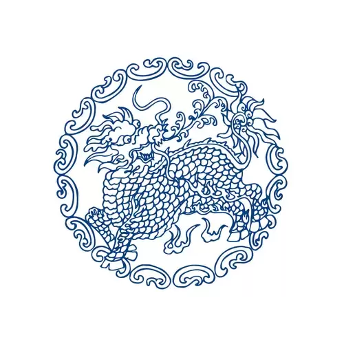 青花瓷圖案插圖