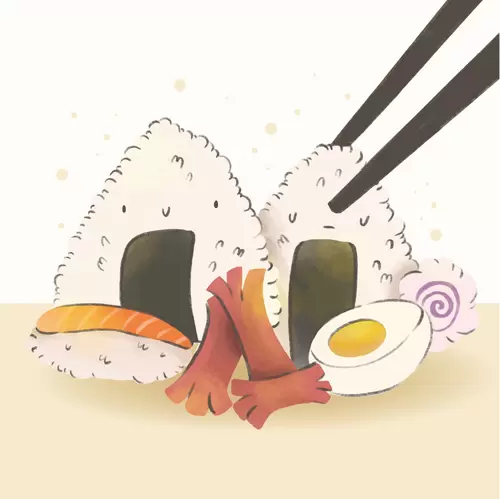 各地美食-飯糰插圖