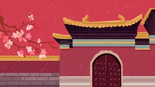 中國古建-寺院角門插圖