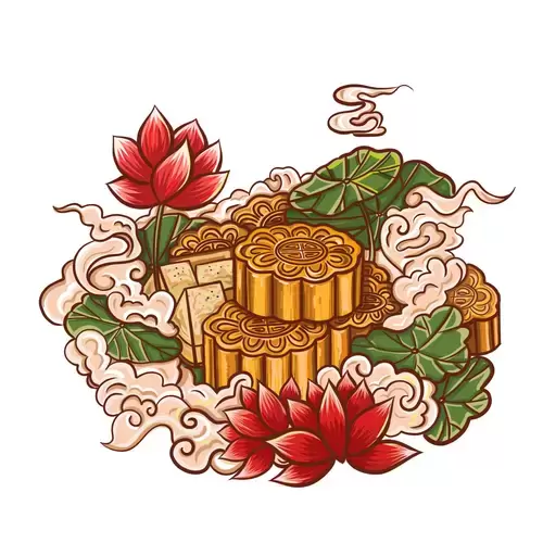 中華美食-中秋月餅插圖
