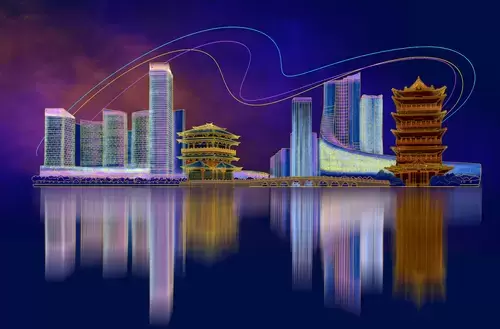 中國城市插圖