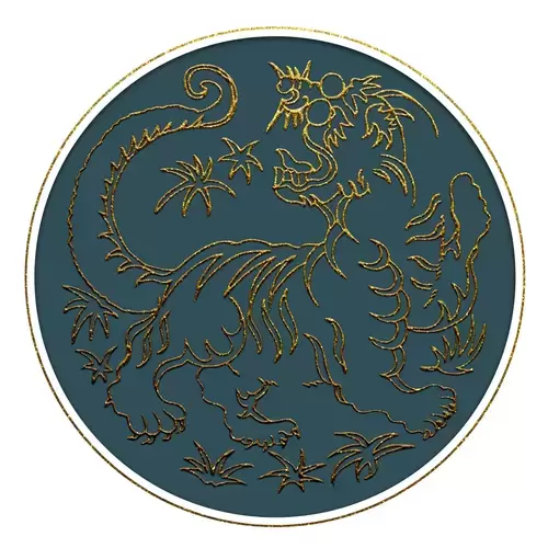 鎏金圓盤底紋插圖