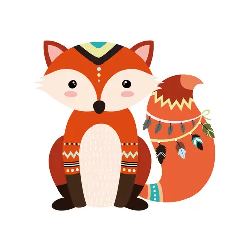 森林動物-狐狸插圖