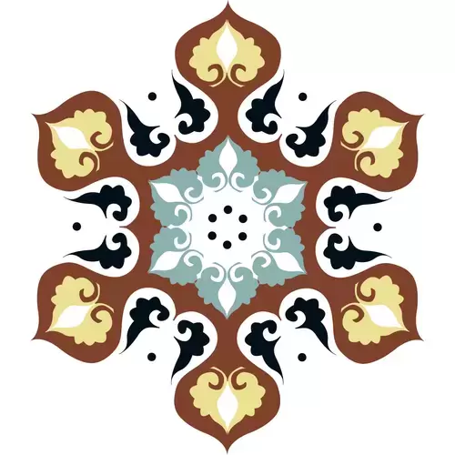 彩色對稱圖案插圖