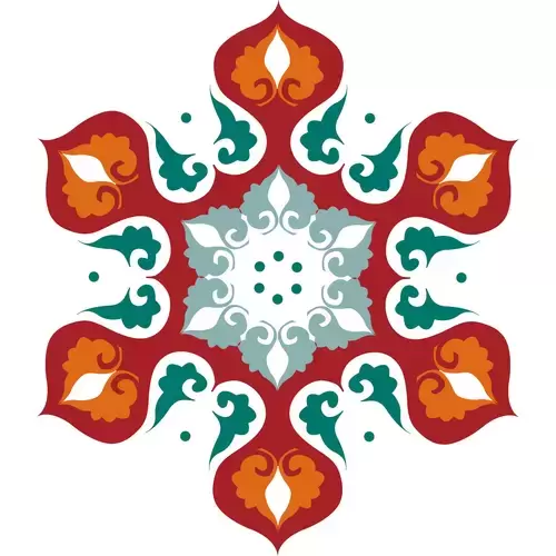 彩色對稱圖案插圖