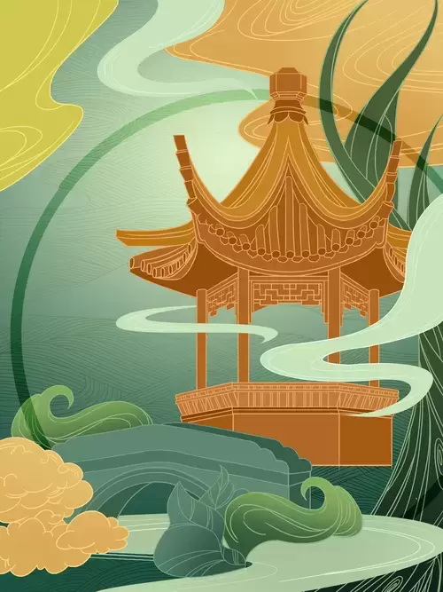 中國著名建築-南京夫子廟插圖素材