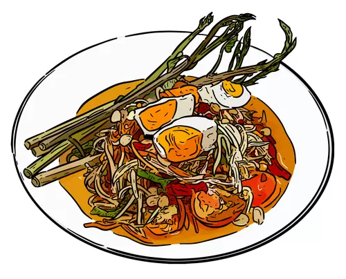 泰國美食插圖