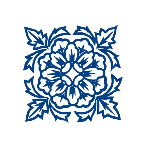 青花瓷圖案插圖