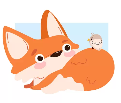 動物-狐狸插圖