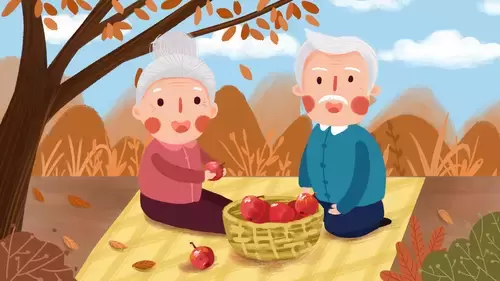 重陽節-野炊的爺爺奶奶插圖