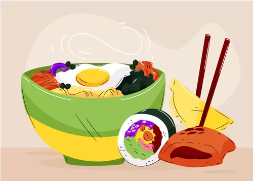 各地美食-韓式料理-石鍋拌飯-餃子插圖