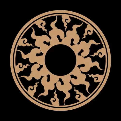中國古典圓形紋樣圖案插圖