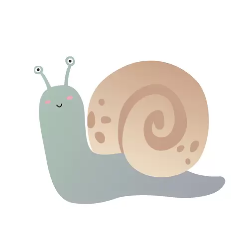 森林動物-蝸牛插圖素材