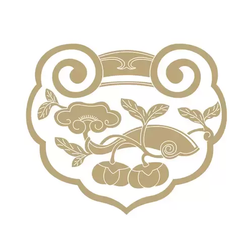 鏤空花紋雕刻圖案-鯉魚插圖素材