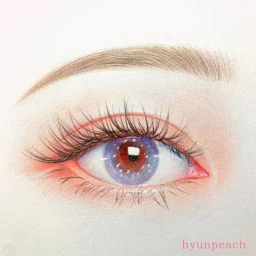 漂亮女孩-眼睛插圖