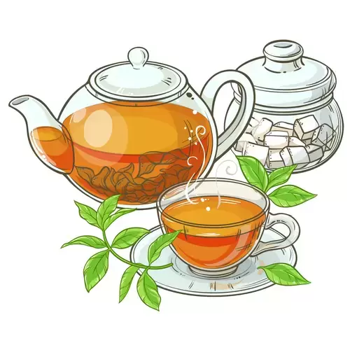 茶具插圖插圖素材