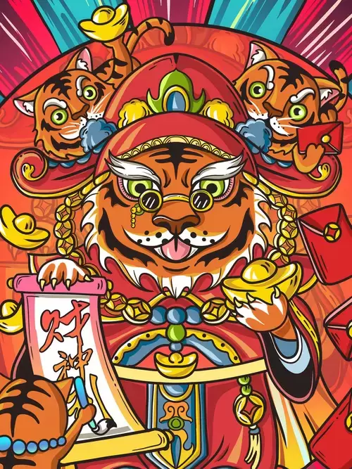 新年賀卡插圖素材