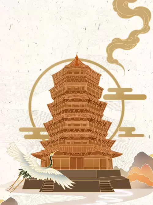 中國著名建築-山西應縣木塔插圖