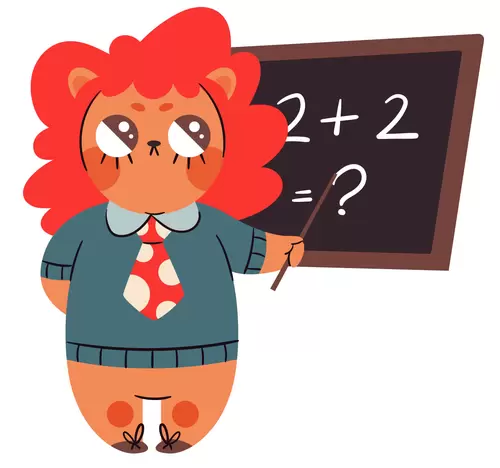 校園動物-獅子老師講課插圖