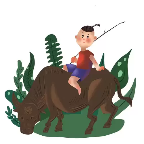 清明節-騎牛的牧童插圖