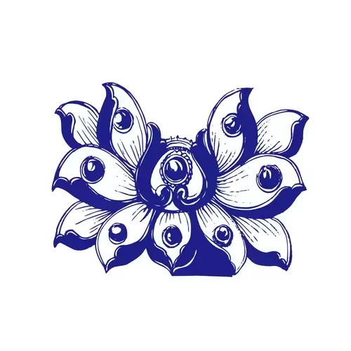 青花瓷圖案插圖