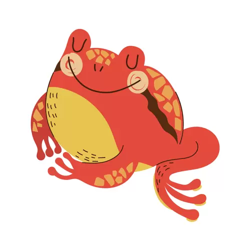 卡通動物-青蛙插圖