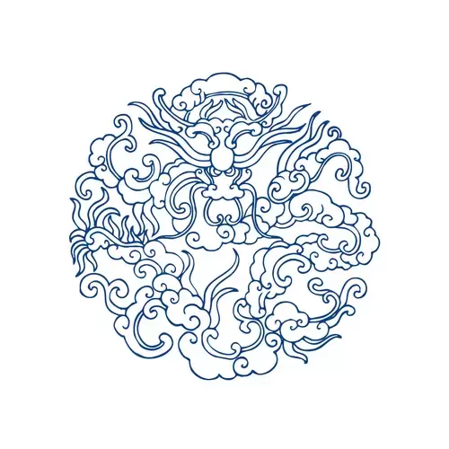 青花瓷圖案插圖