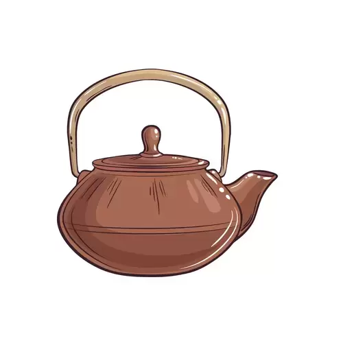 茶具插圖-紫砂壺插圖素材