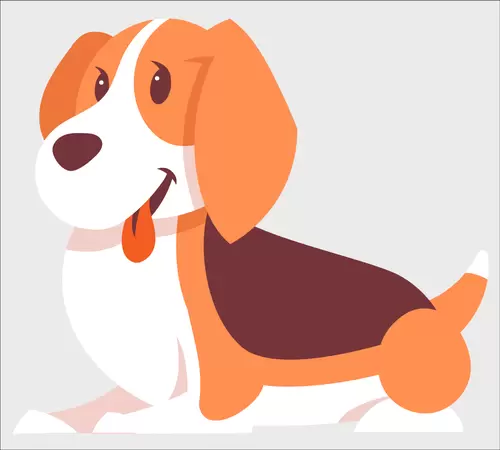 可愛動物-狗狗插圖