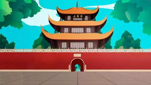 中國古建-岳陽樓插圖素材