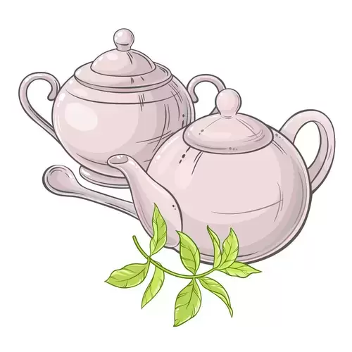 茶具插圖插圖素材