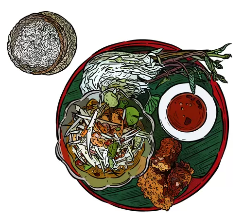 Somtum-炸雞&青木瓜沙拉插圖