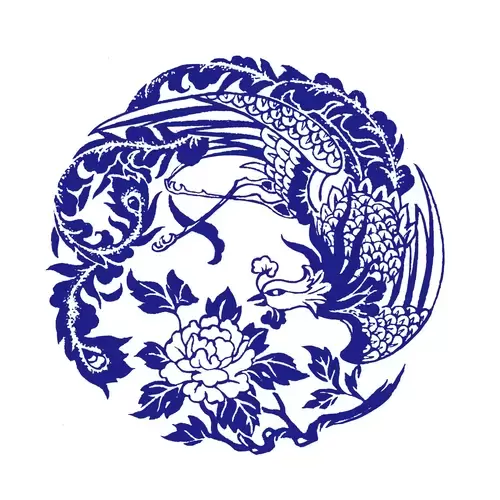 青花瓷圖案插圖
