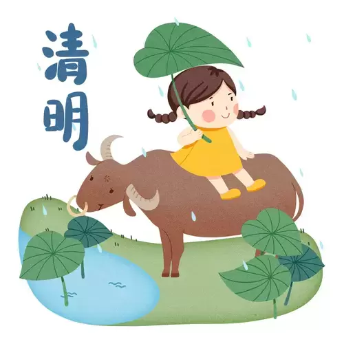 清明節-雨中放牛插圖