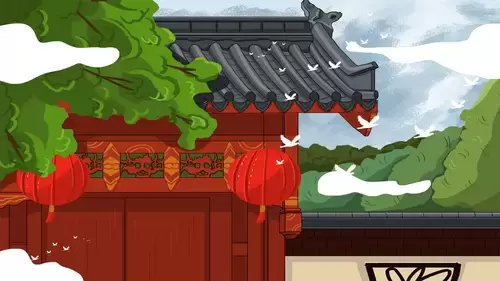 中國古建-燈籠古院插圖