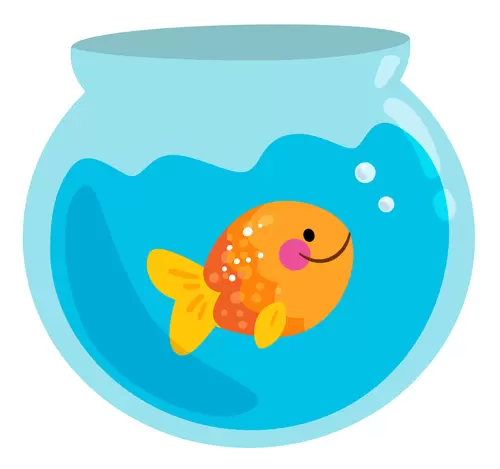 動物-金魚-魚缸插圖