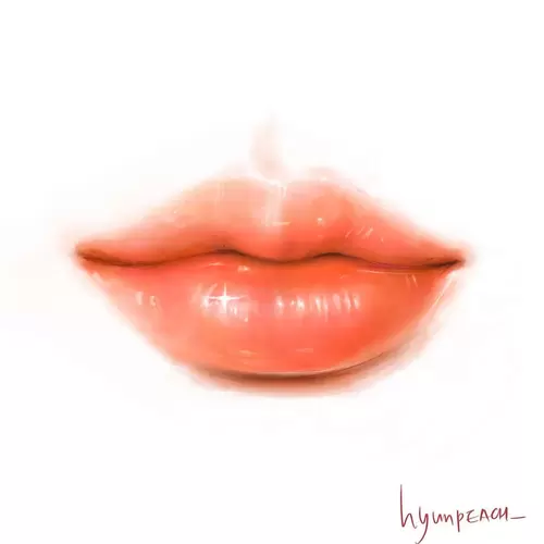 漂亮女孩-性感紅唇插圖