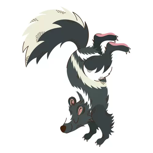 卡通動物-大灰狼插圖素材