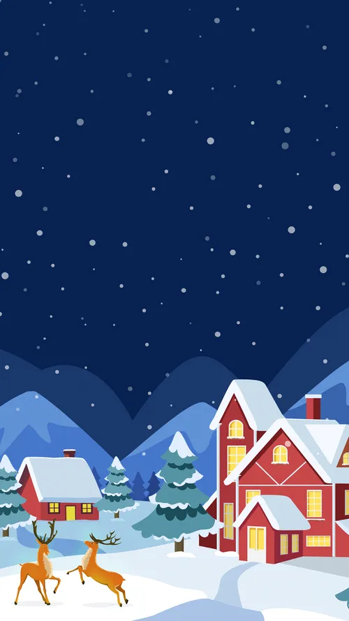 雪夜4K高清桌布